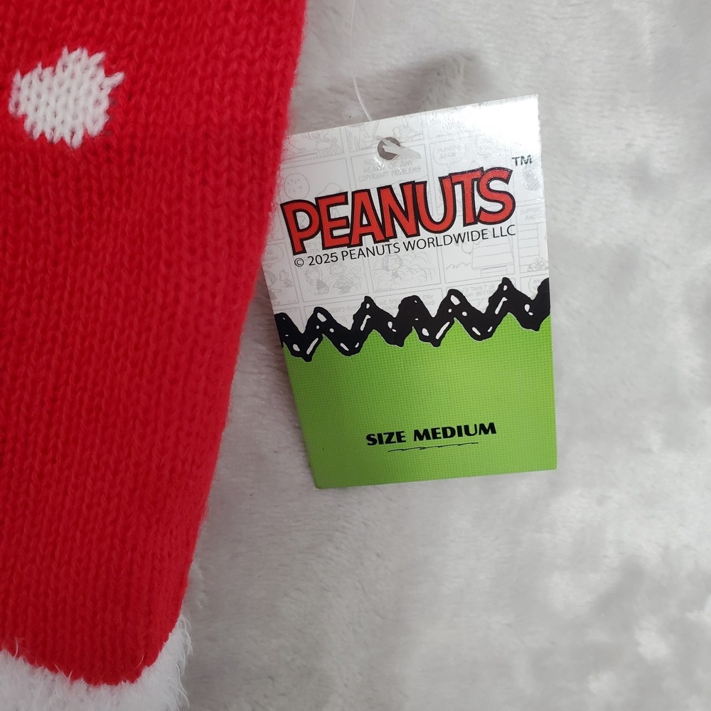 Peanuts Snoopy Christmas Sweater Vest Womens Size M Ugly Holiday Red NWT - Picture 3 of 7